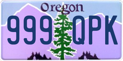 OR license plate 999QPK