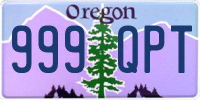 OR license plate 999QPT