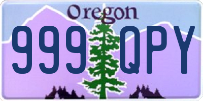 OR license plate 999QPY