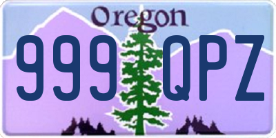 OR license plate 999QPZ