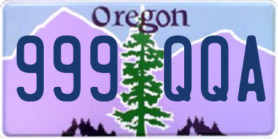 OR license plate 999QQA