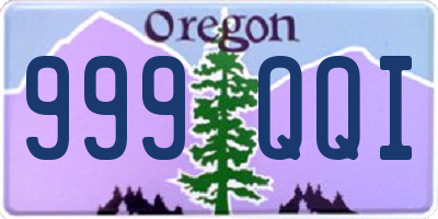 OR license plate 999QQI