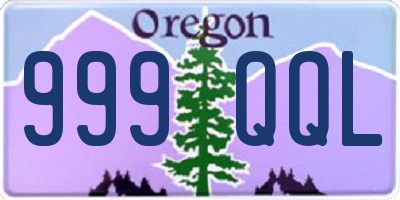 OR license plate 999QQL