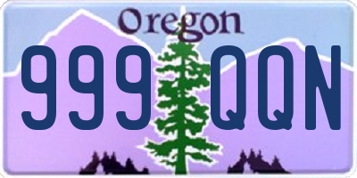 OR license plate 999QQN