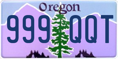 OR license plate 999QQT