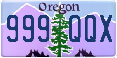 OR license plate 999QQX