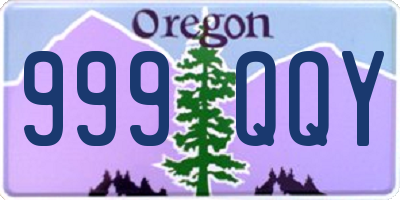 OR license plate 999QQY