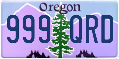 OR license plate 999QRD