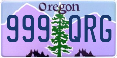 OR license plate 999QRG