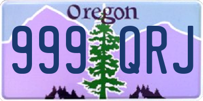 OR license plate 999QRJ