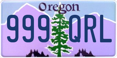 OR license plate 999QRL