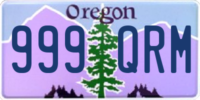 OR license plate 999QRM