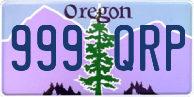 OR license plate 999QRP