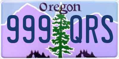 OR license plate 999QRS