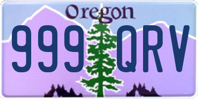 OR license plate 999QRV