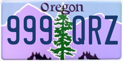 OR license plate 999QRZ