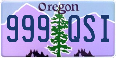 OR license plate 999QSI