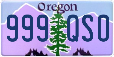 OR license plate 999QSO