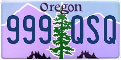 OR license plate 999QSQ