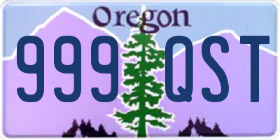 OR license plate 999QST