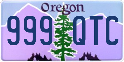 OR license plate 999QTC