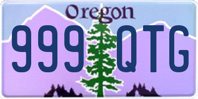 OR license plate 999QTG