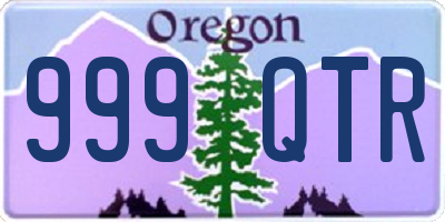 OR license plate 999QTR