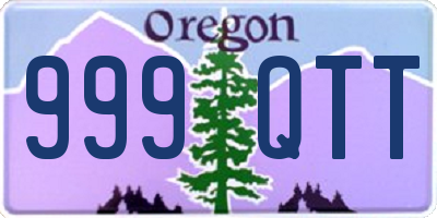 OR license plate 999QTT