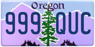 OR license plate 999QUC