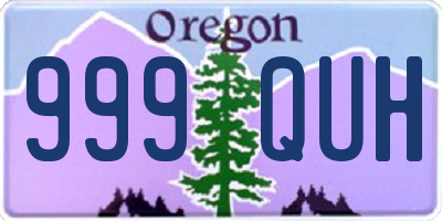 OR license plate 999QUH