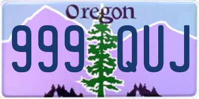 OR license plate 999QUJ