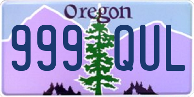OR license plate 999QUL
