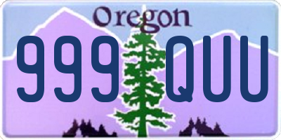 OR license plate 999QUU