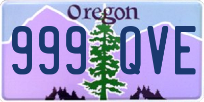 OR license plate 999QVE