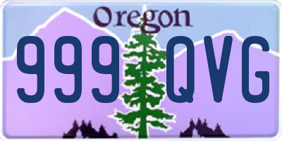 OR license plate 999QVG