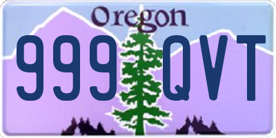 OR license plate 999QVT
