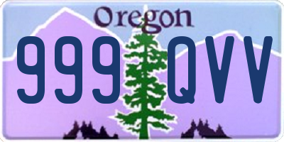 OR license plate 999QVV