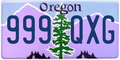 OR license plate 999QXG