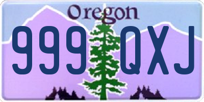 OR license plate 999QXJ