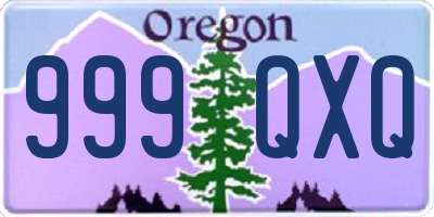 OR license plate 999QXQ