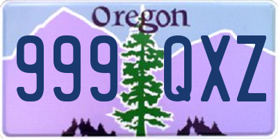 OR license plate 999QXZ