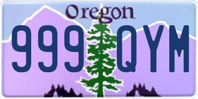 OR license plate 999QYM