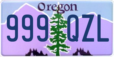 OR license plate 999QZL