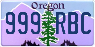 OR license plate 999RBC