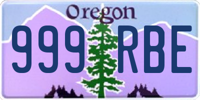 OR license plate 999RBE