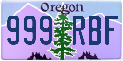 OR license plate 999RBF