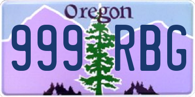 OR license plate 999RBG