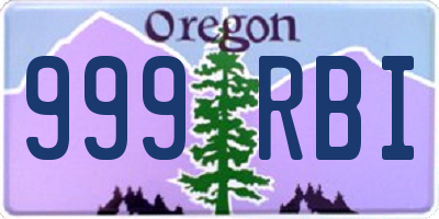 OR license plate 999RBI