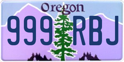 OR license plate 999RBJ