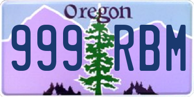 OR license plate 999RBM